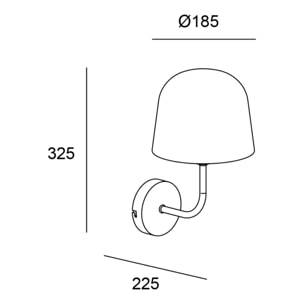 Forlight Fres aplique exterior verde para bombilla E14