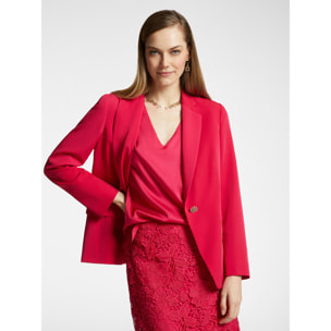 Elena Mirò - Blazer de cady elástico - Rojo