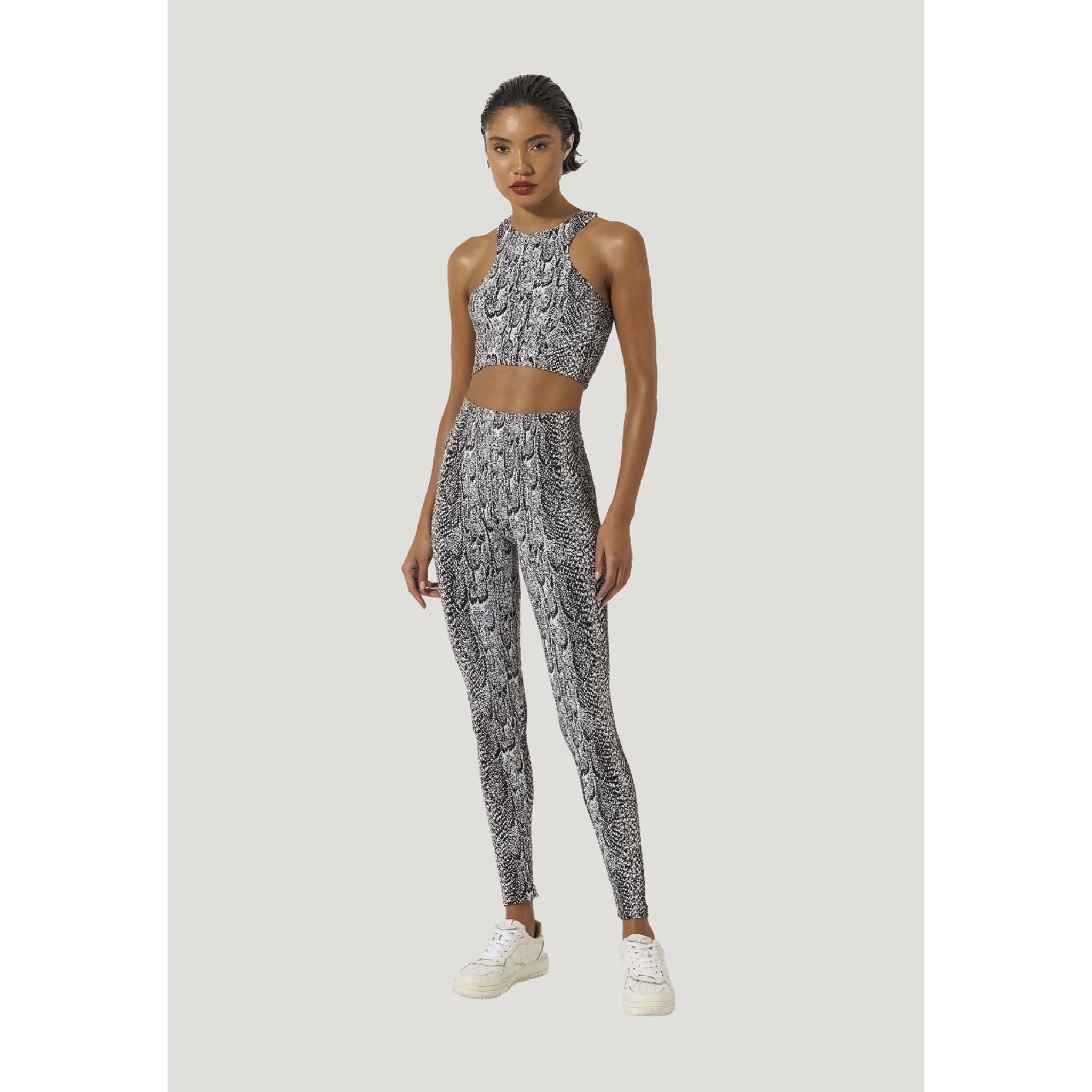 Top senza maniche Seamless Python Crop Top
