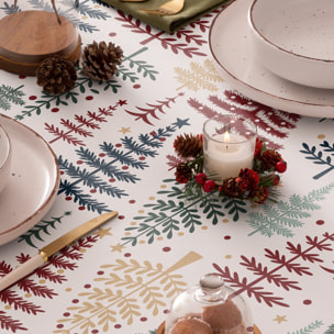 Nappe antitache WINTERBERRY ROUGE - 100% Coton