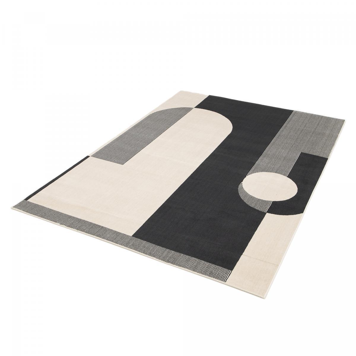 Tapis salon et chambre tissé motif géométrique KUDI