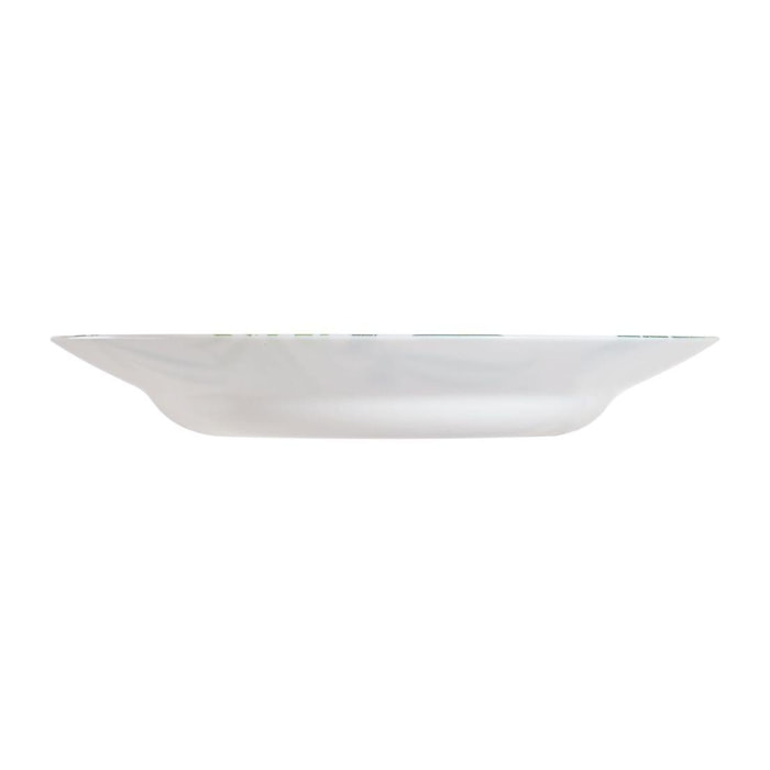 Assiette creuse blanche 22cm Jungle Fever - Luminarc - Verre opale extra résistant