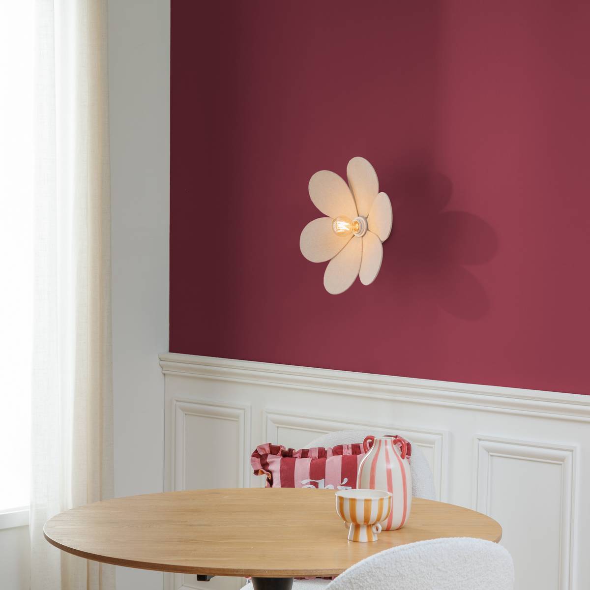 Applique murale Naya beige lin 40x12cm