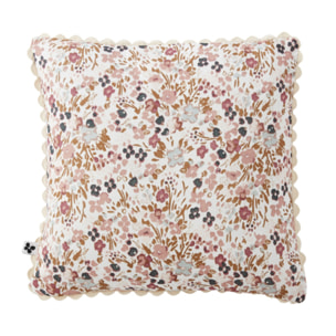 Lot de 2 Coussins 40 x 40 cm en Gaze de Coton avec Crochet - CAPUCINE