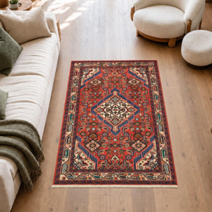 Tapis d'orient au motif oriental, noué main en laine, ELUF