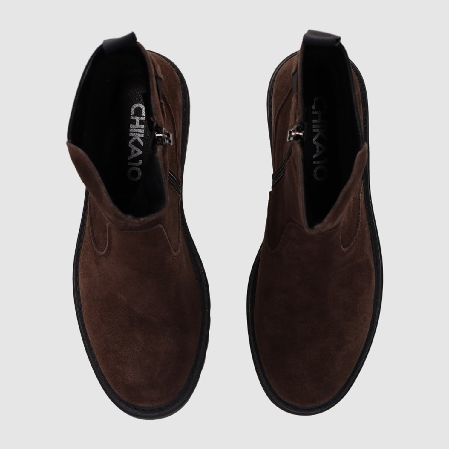 Botines de Serraje - Marron - Tacón: 3 cm