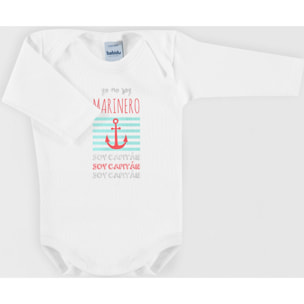 Body bebé manga larga frases americano