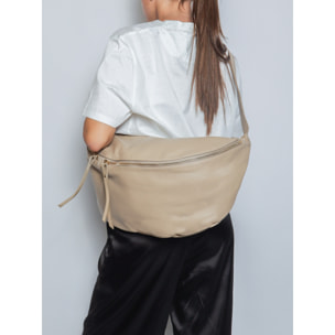 Borsa a tracolla da donna Made in Italy - Modello Caelia Plus - 100% pelle - 47.0 x 28.0 x 2.0 cm