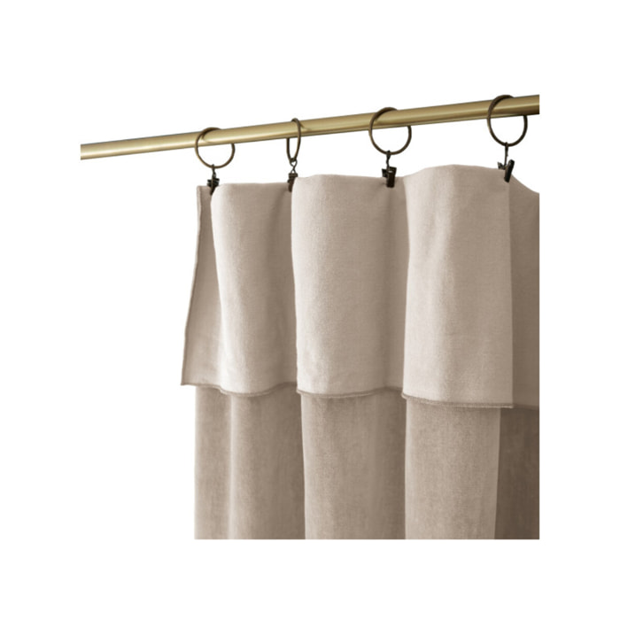 Rideau ajustable 140 x 270 cm en velours de coton - CESAR