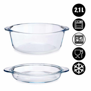 Casseruola con coperchio 2100 ml.