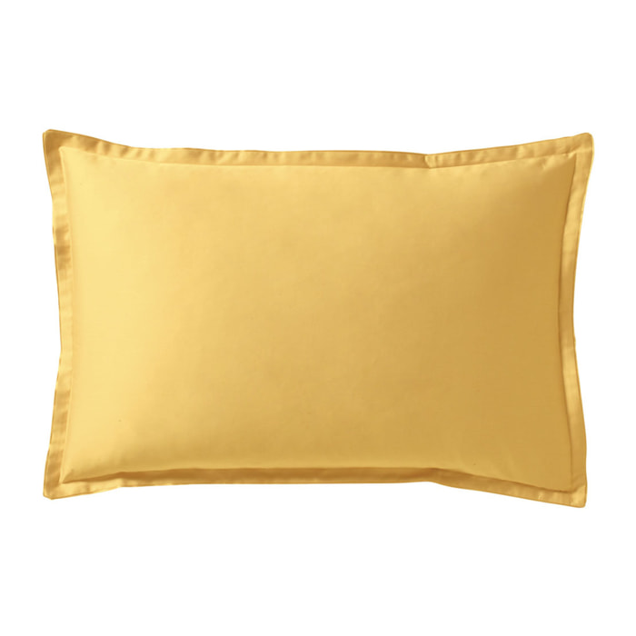 Taie d'oreiller unie en satin de coton bio, TEOPHILE, Or