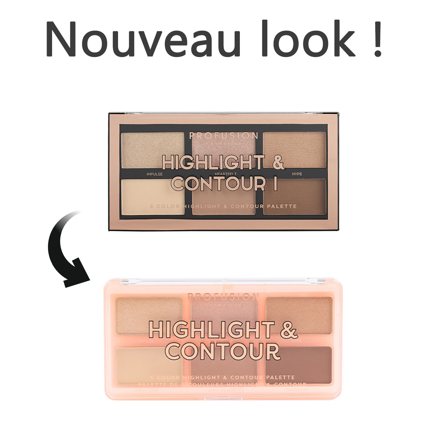 Palette Highlight & Contour I - Teint 6 Couleurs 108 g