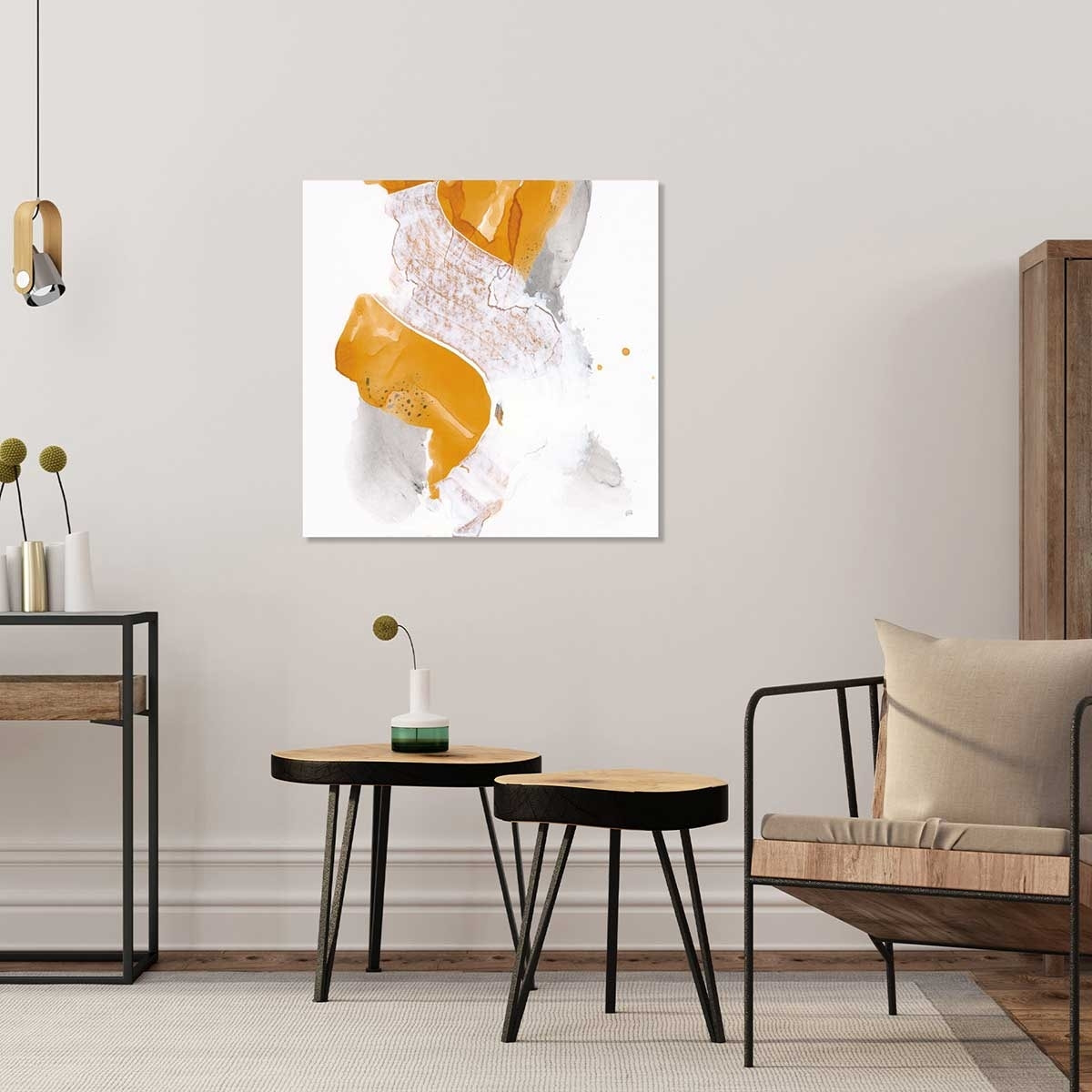 Tableau ambre abtraite Toile imprimée