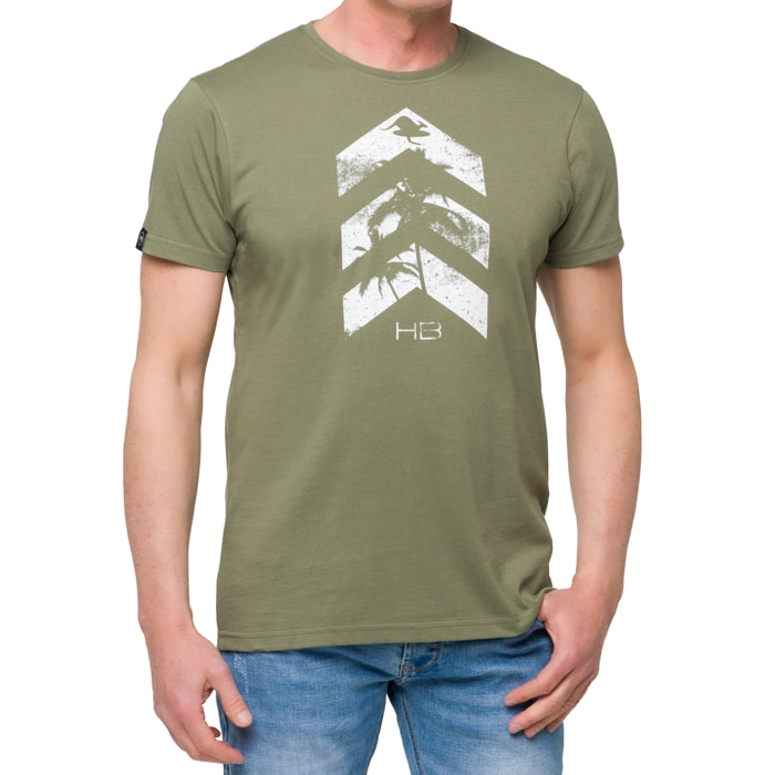 T-shirt in cotone 150 gr Hot Buttered Arrow Colore Verde militare