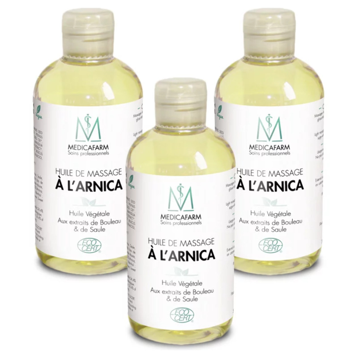 MEDICAFARM - Huile de massage à l'arnica - Aide à soulager les douleurs articulaires et musculaires - Lot de 3 huiles