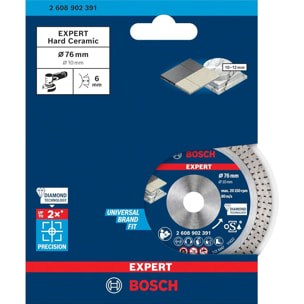 Disque diamant hard ceramic expert 76x1,9x10mm - BOSCH - 2608902391