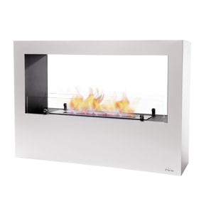 Grande cheminée à l'éthanol au sol en acier