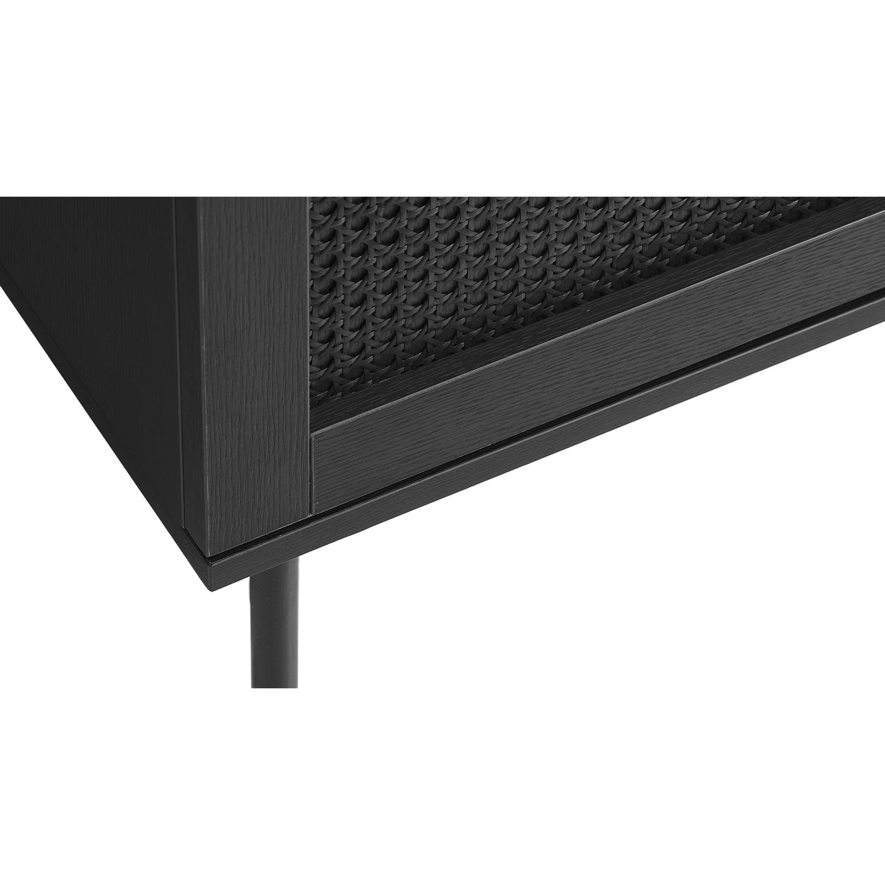 Meuble tv bois et cannage manarola 110x42cm