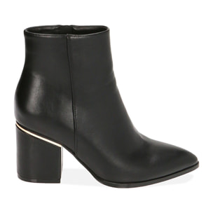 Ankle boots neri, tacco 7,5 cm