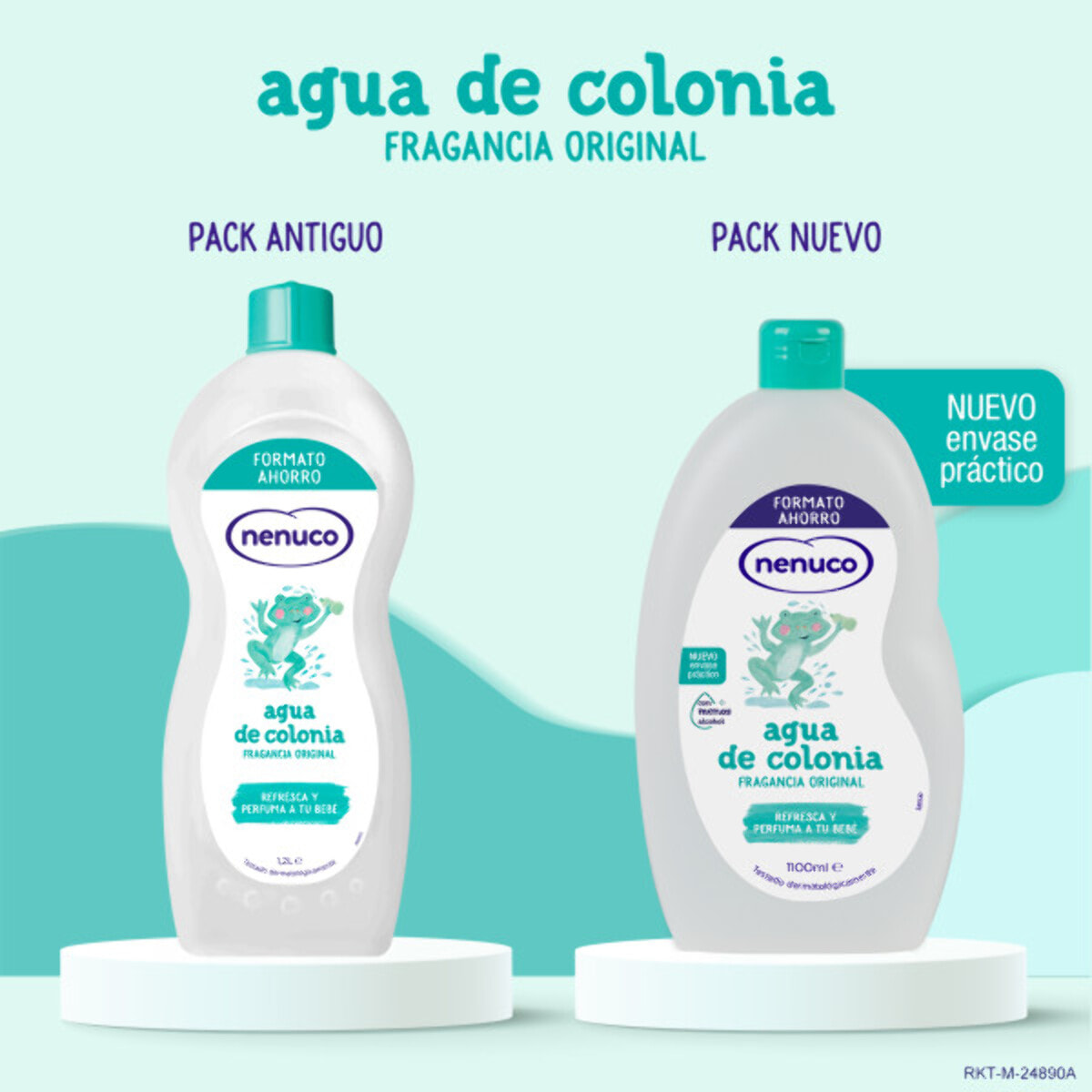 Nenuco Agua de Colonia, Fragancia Original, con Menos Alcohol, Formato Ahorro, Pack 2x 1100 ml