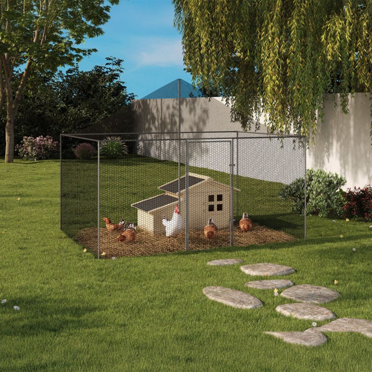 Volière grillagée 6m² - 3x2m