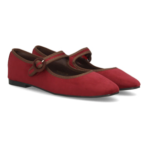 Bailarinas mujer con hebilla circular ajustable