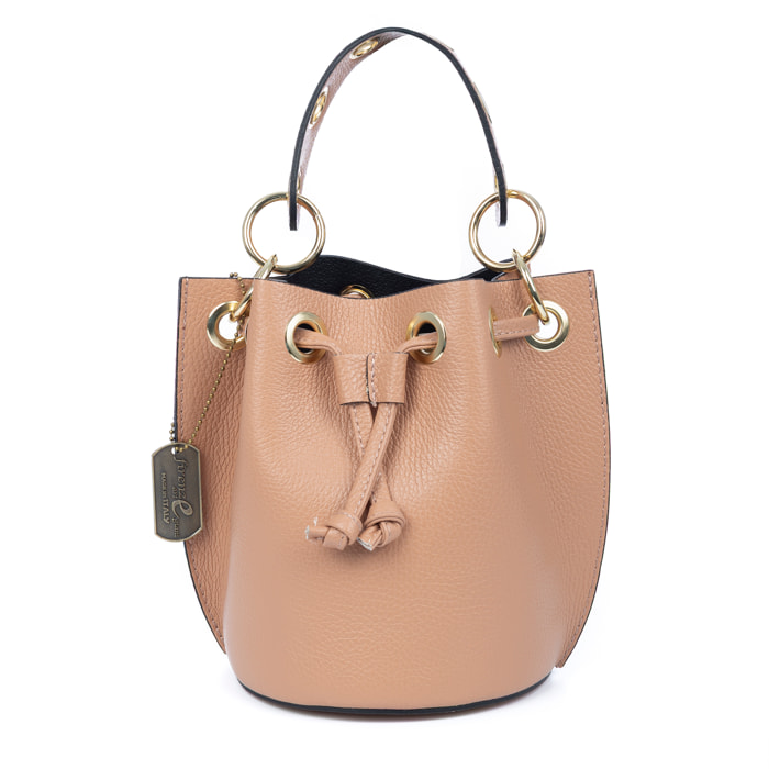 Primavera bolso de mano mujer. Piel auténtica Dollaro