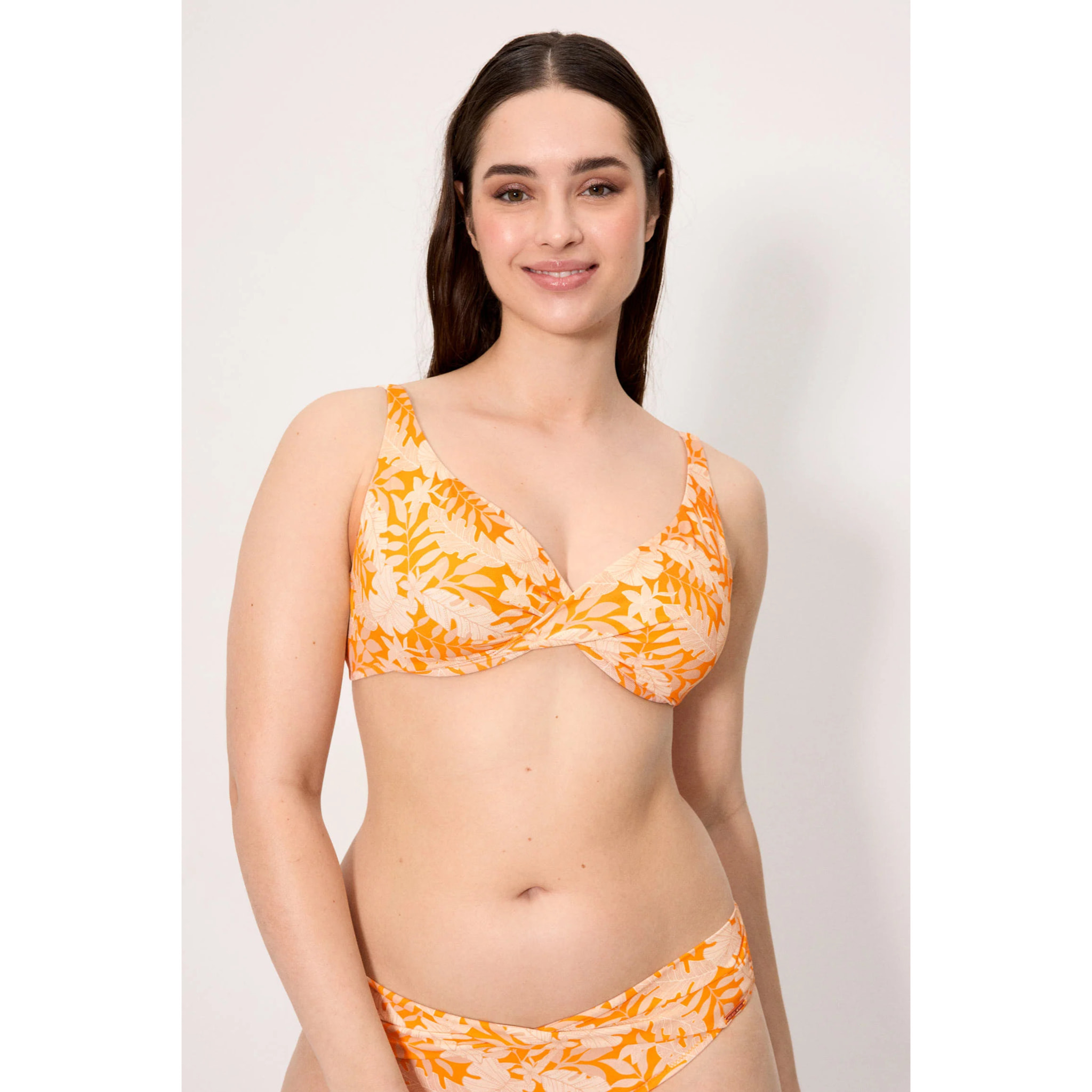 Top bikini contenitivo Giallo