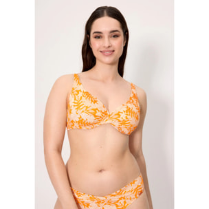 Top bikini contenitivo Giallo