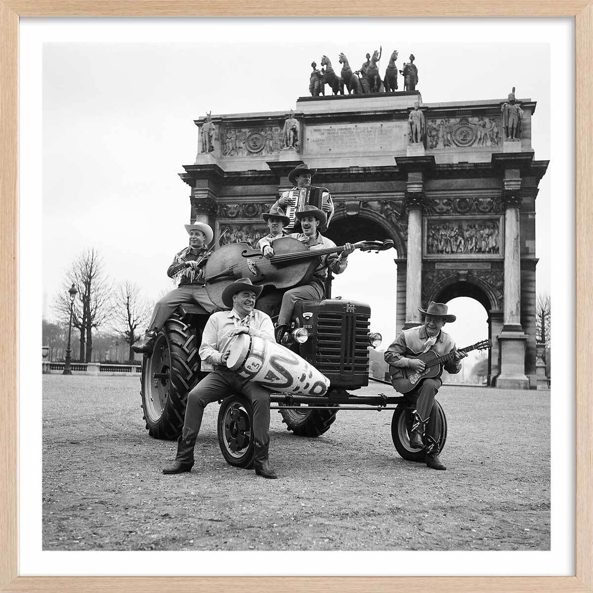 Affiche Photo Orchestre de Cowboys, 1959 Affiche sous cadre bois