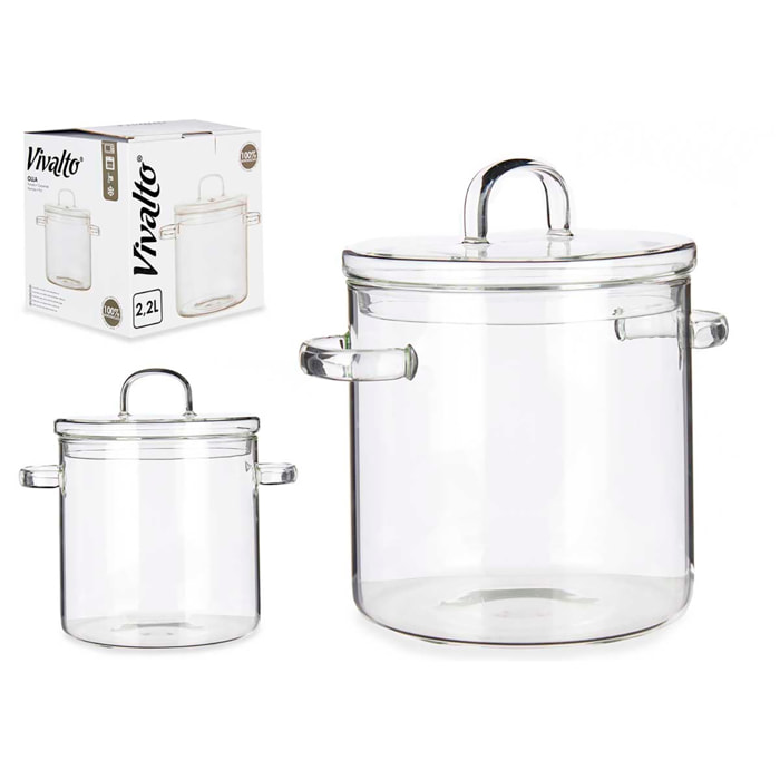 OLLA DE BOROSILICATO 2200ML