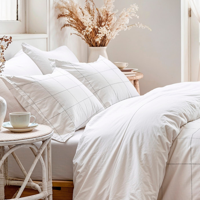 Taie d'oreiller blanche Amira