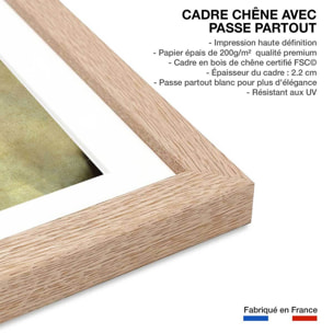 Poster Detail de la Chapelle Sixtine - Raphael Affiche sous cadre bois