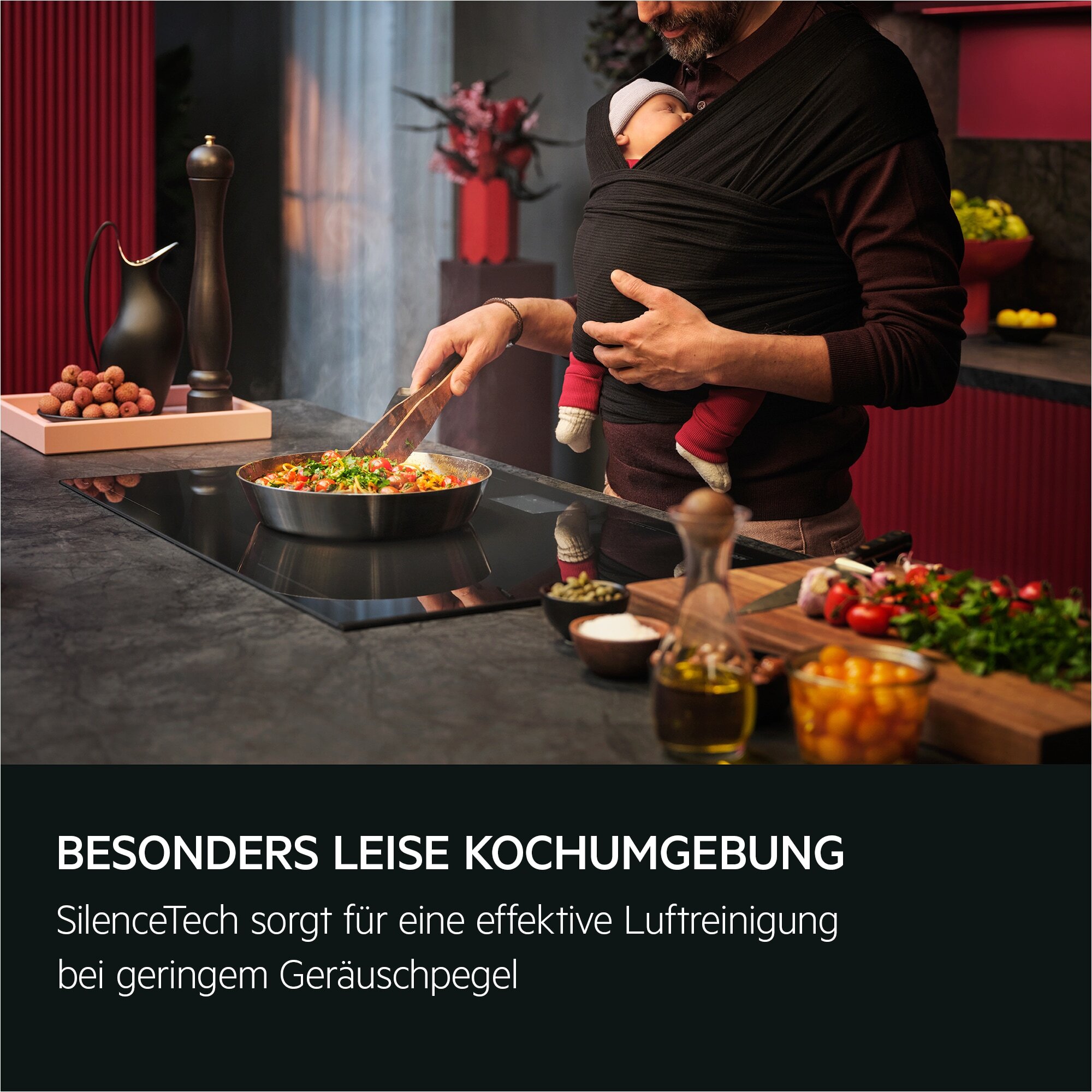 AEG Campana de diseño vertical Serie 7000 SilenceTech de 90 cm GV77D91SB