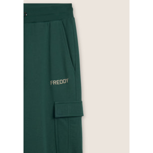 Pantaloni cargo in felpa con tasca applicata