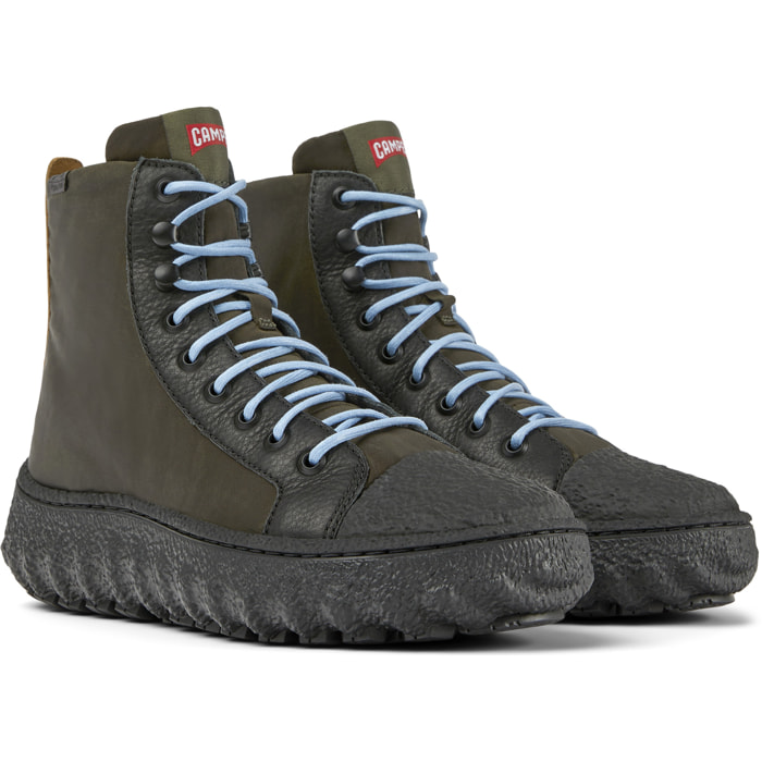 Botines - CAMPER Ground - Verde - Tejido técnico / Cuero