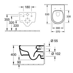 Pack WC suspendu sans bride Avento + abattant + plaque + bâti