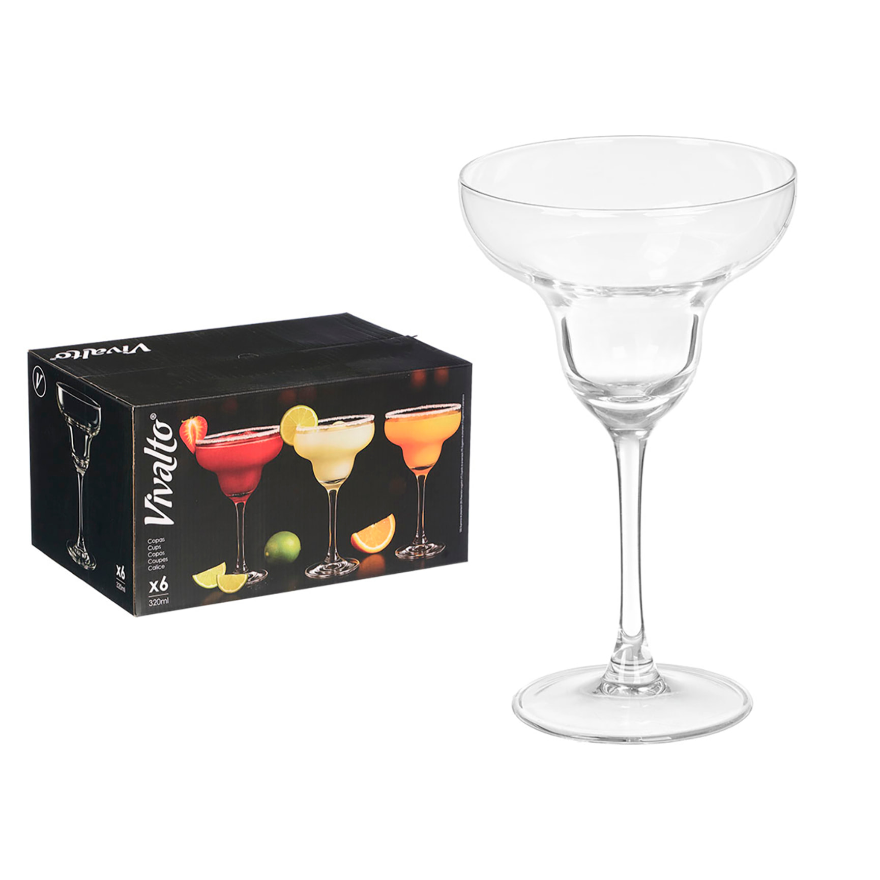 Pack 6 copas coctel vintage 320ml