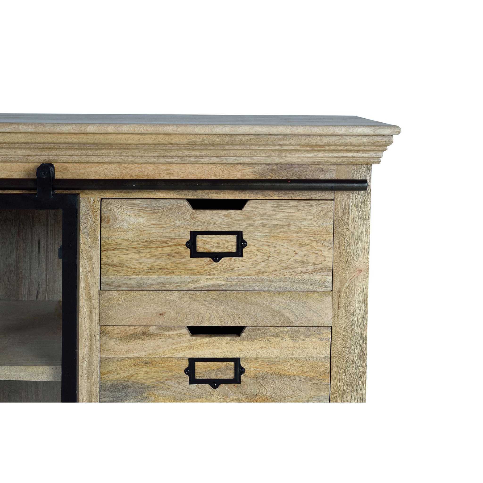 Aparador de Madera de Mango Estilo Industrial Moderno