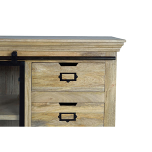 Aparador de Madera de Mango Estilo Industrial Moderno