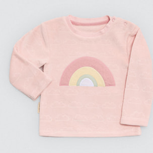 Completo neonato a maniche lunghe rosa Rainbowland