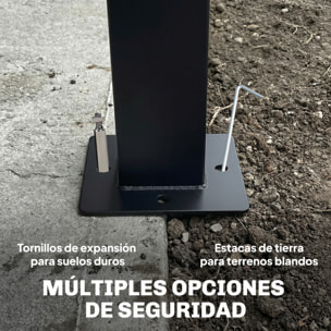 para Jardín 3x3,6 m, Pabellón de Jardín Gazebo con Doble Techo, Paredes de Malla, UPF50+, Estructura de Metal, Carpa para Exterior, Terraza, Patio, Gris