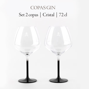 Juego de 2 copas gin calavera de 720ml en cristal scalpers home