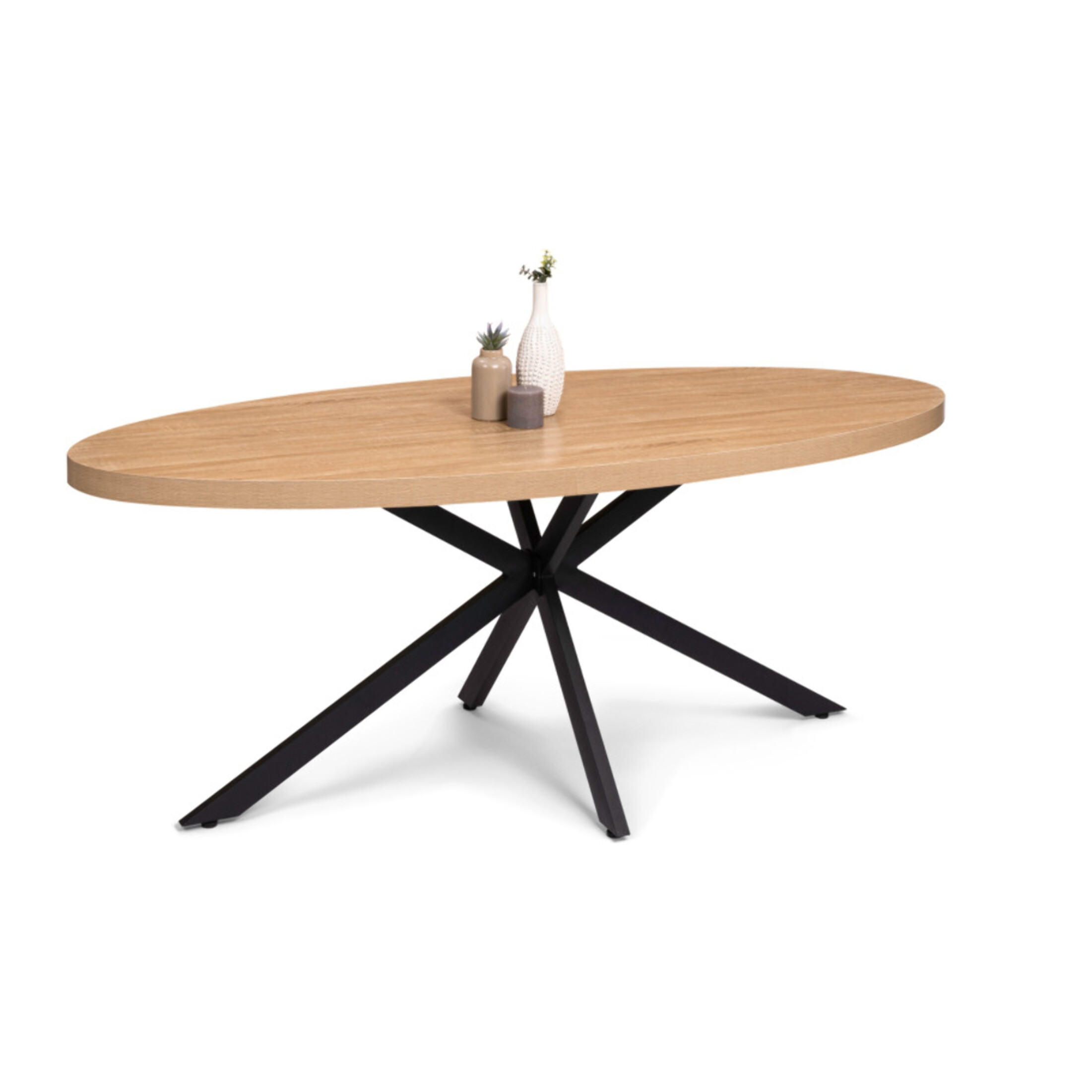 Table repas ovale pieds spider