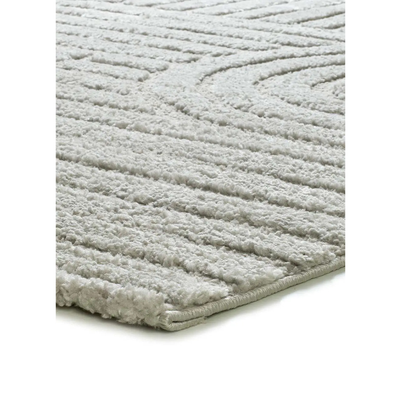 JUNO Alfombra geométrica con relieve gris, varias medidas disponibles.