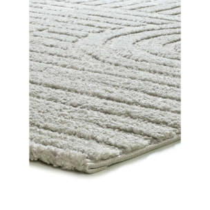 JUNO Alfombra geométrica con relieve gris, varias medidas disponibles.