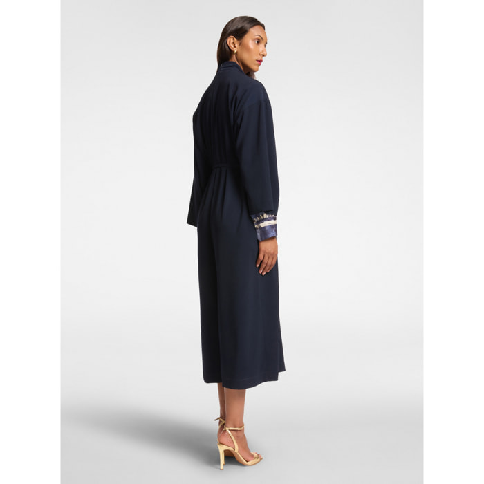 Elena Mirò - Abito con cintura - Blu