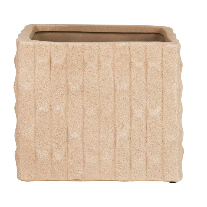 Macetero Cerámica Marrón 24x24x20 Cm