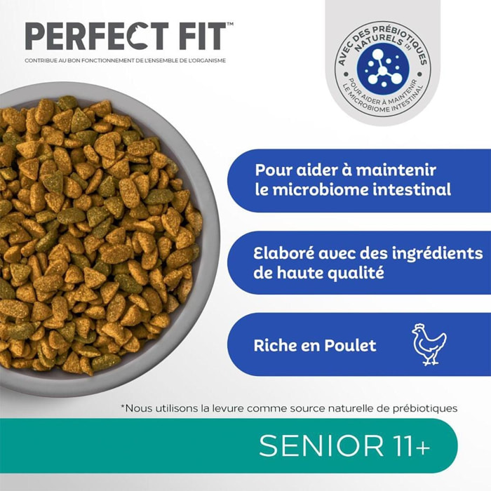 PERFECT FIT 11+ Croquettes Riche en Poulet chat senior stérilisé 1,4kg