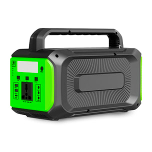 Estación de energía portátil CL-8102. 200W y batería de 12V 14Ah. Con altavoz de 20W y panel solar de 30W incluido. Luz LED integrada con 4 modos.